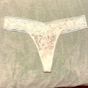 Victoria’s Secret white lace thong panty